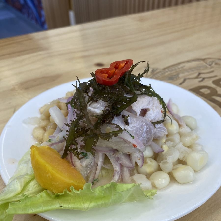 Ceviche de pescado, entrada del menú